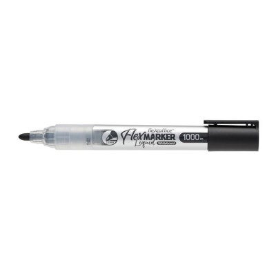 Táblamarker, 2,5 mm, kúpos, FLEXOFFICE "WB016", fekete