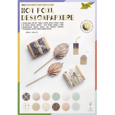 Dekorpapír, A4, 165 g, 12 lap, FOLIA, 12 különböző mintával