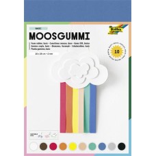 Moosgumi, 20x29 cm, 10 lap, FOLIA "Basic", 10 különböző szín