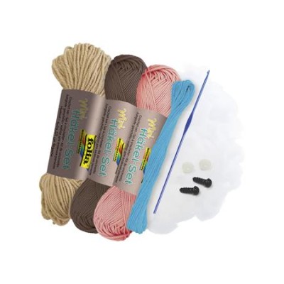 Mini horgolókészlet, FOLIA, láma