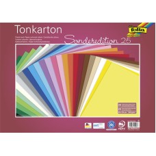 Dekorkarton, 2 oldalas, 50x70cm, 220 g, 25 lap, FOLIA, vegyes színek