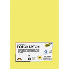 Dekorkarton, 2 oldalas, A4, 300 g, 50 lap, FOLIA, citromsárga
