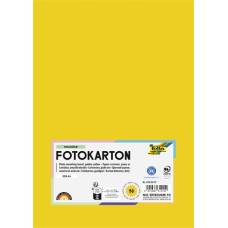 Dekorkarton, 2 oldalas, A4, 300 g, 50 lap, FOLIA, aranysárga