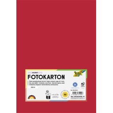 Dekorkarton, 2 oldalas, A4, 300 g, 50 lap, FOLIA, tűzpiros