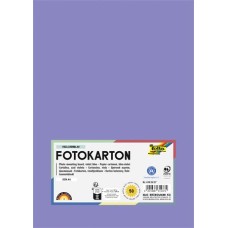 Dekorkarton, 2 oldalas, A4, 300 g, 50 lap, FOLIA, ibolyakék