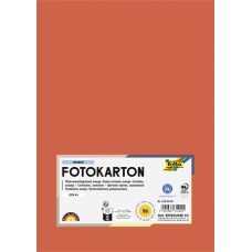 Dekorkarton, 2 oldalas, A4, 300 g, 50 lap, FOLIA, narancssárga