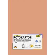 Dekorkarton, 2 oldalas, A4, 300 g, 50 lap, FOLIA, lazacszínű