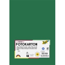 Dekorkarton, 2 oldalas, A4, 300 g, 50 lap, FOLIA, fenyőzöld
