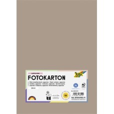 Dekorkarton, 2 oldalas, A4, 300 g, 50 lap, FOLIA, cappuccino