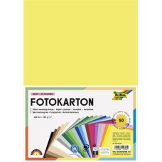 Dekorkarton, 2 oldalas, A4, 300 g, 25x2 lap, FOLIA, vegyes színek