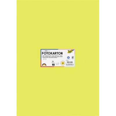 Dekorkarton, 2 oldalas, 50x70 cm, 300 g, 10 lap, FOLIA, lime