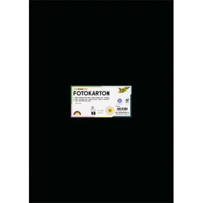 Dekorkarton, 2 oldalas, 50x70 cm, 300 g, 10 lap, FOLIA, fekete