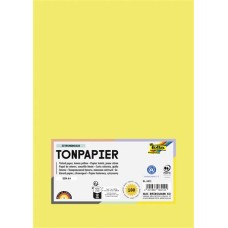 Színes papír, A4, 130 g, 100 lap, FOLIA, citromsárga
