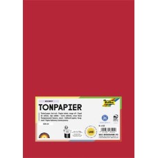 Színes papír, A4, 130 g, 100 lap, FOLIA, élénkvörös