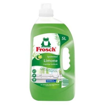 Mosogatószer, utántöltő, 5 l, FROSCH, zöld citrom