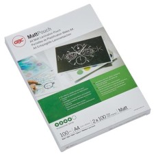 Meleglamináló fólia, 100 mikron, A4, matt, GBC