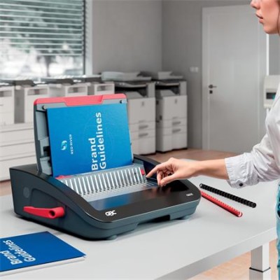 Spirálozógép, műanyag spirálkötéshez, elektromos, 390 lap, GBC "CombBind CB25E"