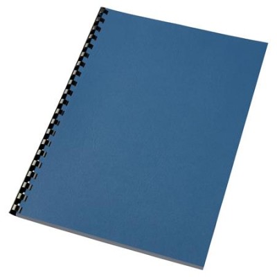 Hátlap, A4, 250 g, bőr mintázat, GBC "LeatherGrain", kék