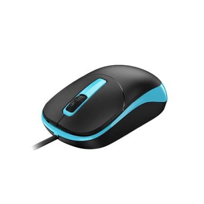 Egér, vezetékes, optikai, normál méret, USB, GENIUS "DX-123", fekete-kék