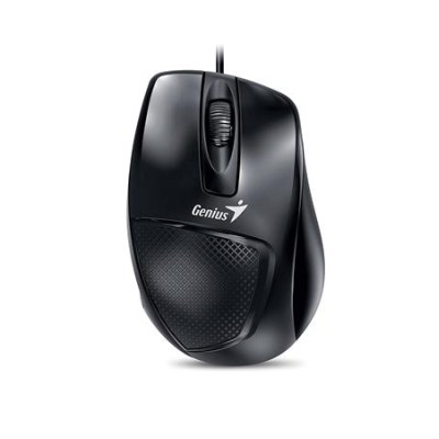 Egér, vezetékes, optikai, normál méret, USB, GENIUS "DX-150X", fekete