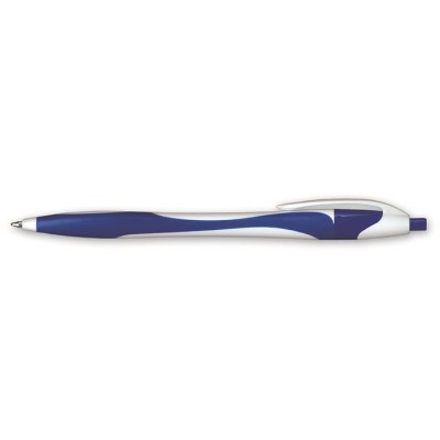Golyóstoll, 0,4 mm, nyomógombos, vegyes színű test, GRANIT "D520", kék