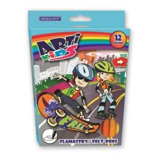 Filctoll készlet, GRANIT "Arti Kids", 12 különböző szín