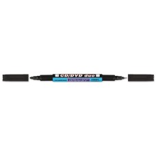 Alkoholos marker, CD/DVD, 0,4/1,5-2,5 mm, kúpos, kétvégű, GRANIT "Piccolo M830", fekete
