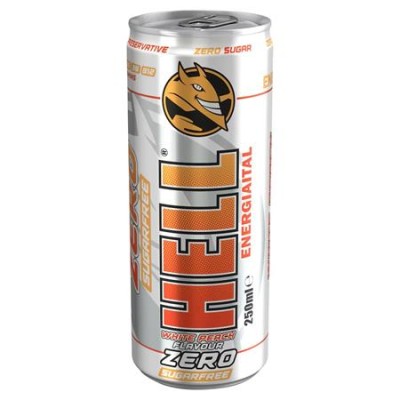 Energiaital, cukormentes, 250 ml, HELL "White Peach Zero"