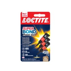 Pillanatragasztó gél, 3 x 1 g, HENKEL "Loctite Super Bond POWER Gél Mini Trio"