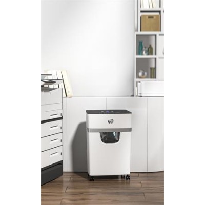 Iratmegsemmisítő, mikrokonfetti, 10 lap, HP "Oneshred 10MC", világosszürke