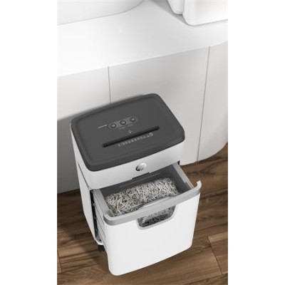 Iratmegsemmisítő, konfetti, 18 lap, HP "Oneshred 18CC", világosszürke