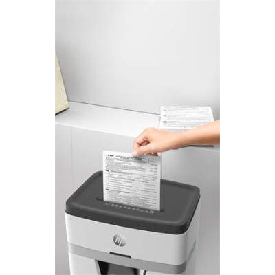 Iratmegsemmisítő, konfetti, 18 lap, HP "Oneshred 18CC", világosszürke