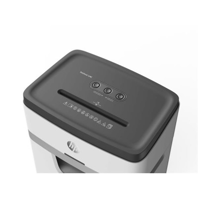 Iratmegsemmisítő, mikrokonfetti, 12 lap, HP "Oneshred 12MC", világosszürke