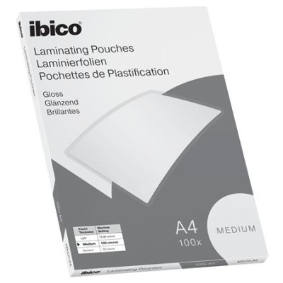 Meleglamináló fólia, 100 mikron, A4, fényes, IBICO "Medium"