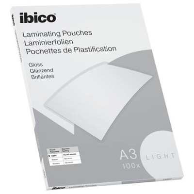 Meleglamináló fólia, 80 mikron, A3, fényes, IBICO "Light"