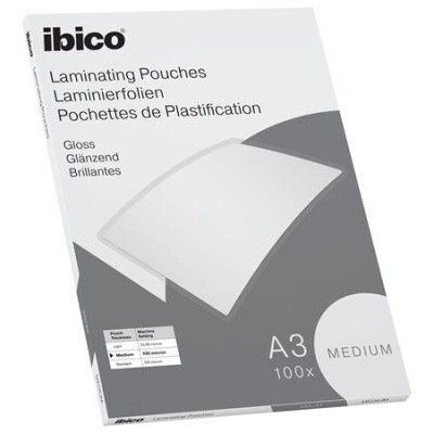 Meleglamináló fólia, 100 mikron, A3, fényes, IBICO "Medium"