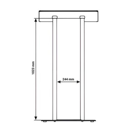 Előadói pulpitus, üveg fedlap, előlappal, 111 cm