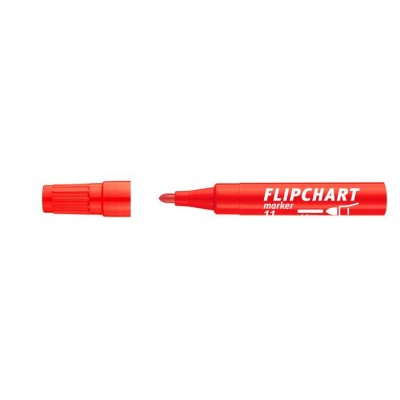 Flipchart marker, 1-3 mm, kúpos, ICO "Artip 11", piros