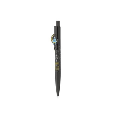 Golyóstoll, 0,8 mm, nyomógombos, ICO "Astronaut", fekete-fekete