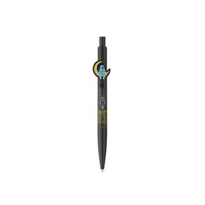 Golyóstoll, 0,8 mm, nyomógombos, ICO "Astronaut", fekete-fekete