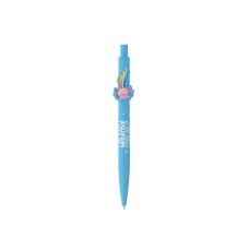 Golyóstoll, 0,8 mm, nyomógombos, kék tolltest, ICO "Axolotl", kék