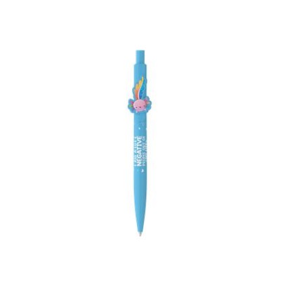 Golyóstoll, 0,8 mm, nyomógombos, kék tolltest, ICO "Axolotl", kék