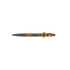 Golyóstoll, 0,8 mm, nyomógombos, fekete mintás tolltest, ICO "Halloween", kék
