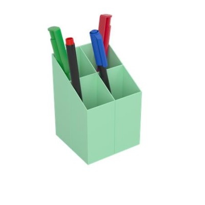 Írószertartó, ICO, pasztellzöld