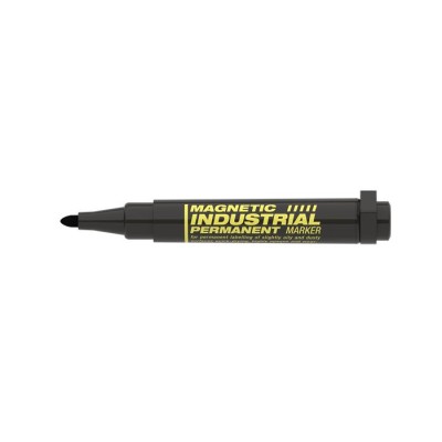 Alkoholos marker, ipari, 1-3 mm, kúpos, mágnessel, ICO "Magnetic industrial permanent 11 XXL", fekete