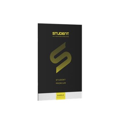 Füzet, tűzött, A4, kockás, 32 lap, ICO "Student Premium", "87-32", fekete