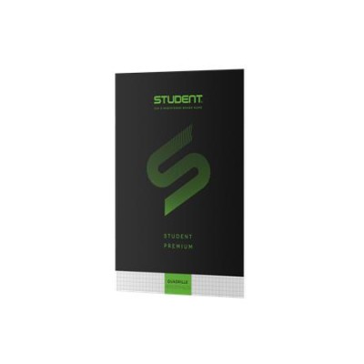 Füzet, tűzött, A4, kockás, 32 lap, ICO "Student Premium", "87-32", fekete