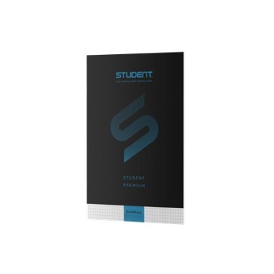 Füzet, tűzött, A4, kockás, 32 lap, ICO "Student Premium", "87-32", fekete