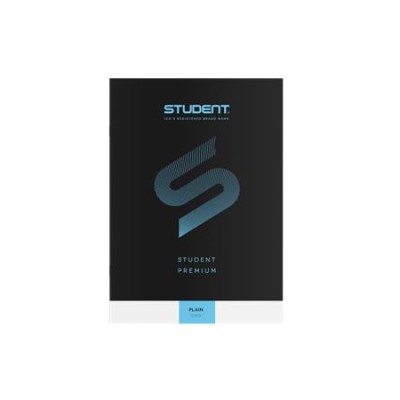 Füzet, tűzött, A4, sima, 32 lap, ICO "Student Premium", "80-32", fekete