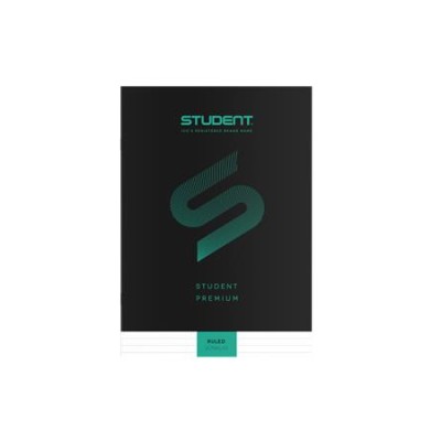 Füzet, tűzött, A4, vonalas, 32 lap, ICO "Student Premium", "81-32", fekete